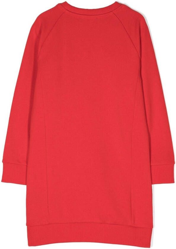 Balmain Kids Gebreide jurk Rood