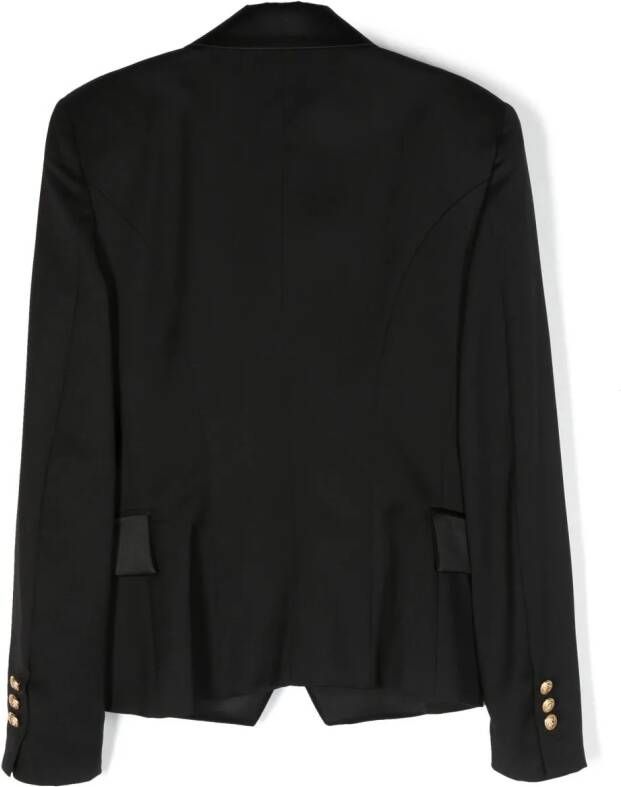 Balmain Kids Blazer met dubbele rij knopen Zwart