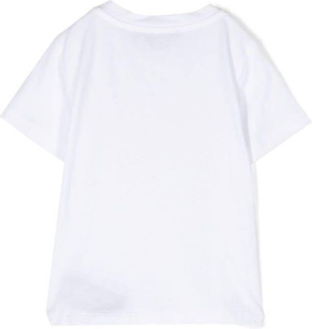 Balmain Kids T-shirt met glitterlogo Wit