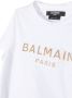 Balmain Kids T-shirt met glitterlogo Wit - Thumbnail 3
