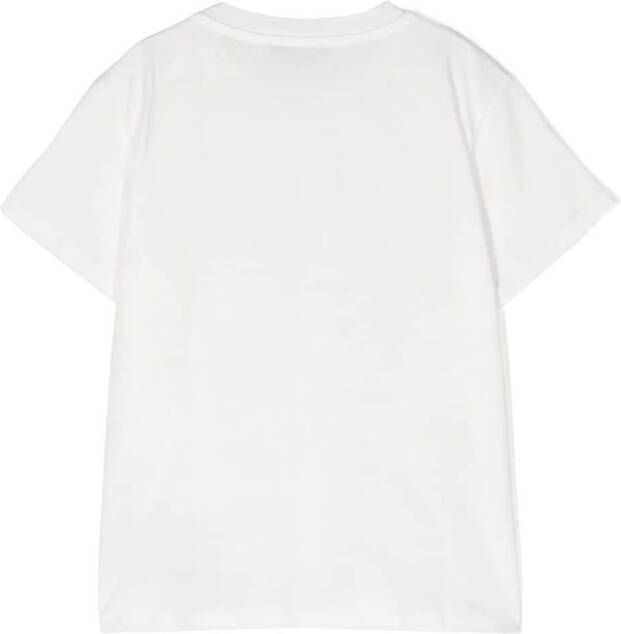 Balmain Kids T-shirt met glitter-logo Wit
