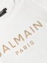 Balmain Kids T-shirt met glitter-logo Wit - Thumbnail 3