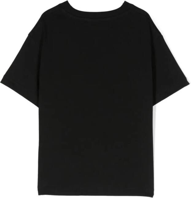 Balmain Kids T-shirt met grafische print Zwart