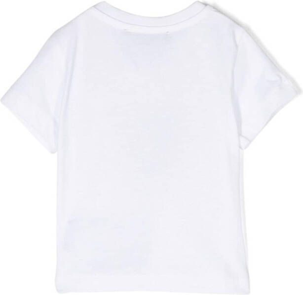 Balmain Kids T-shirt met grafische print Wit