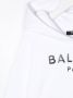 Balmain Kids Hoodie met gespiegeld logo Wit - Thumbnail 3