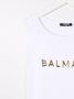 Balmain Kids Jurk met logo Wit - Thumbnail 3