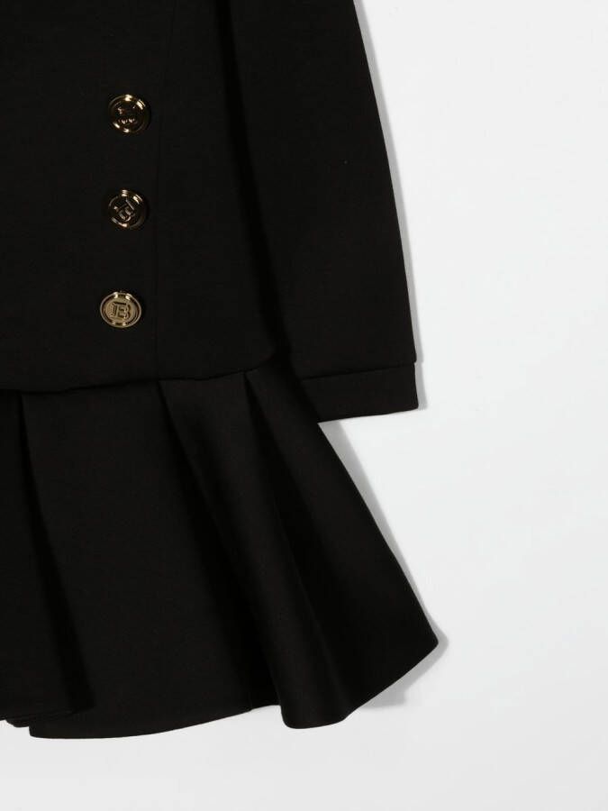 Balmain Kids Jurk met ronde hals Zwart
