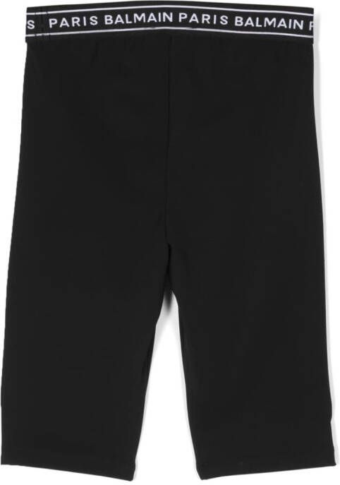 Balmain Kids Legging met logoband Zwart