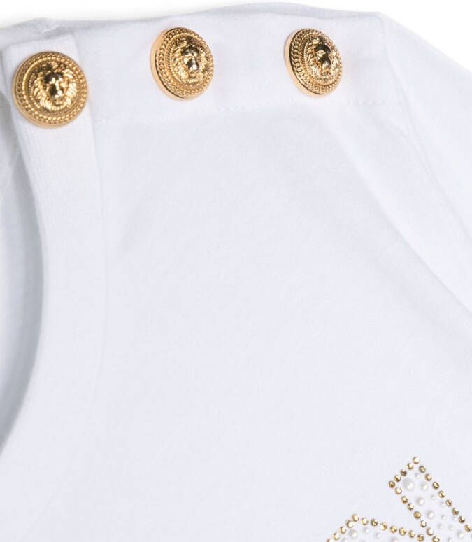 Balmain Kids Katoenen jurk Wit