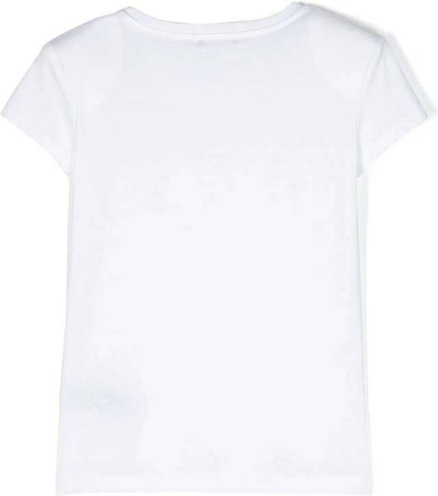 Balmain Kids T-shirt met logo Wit