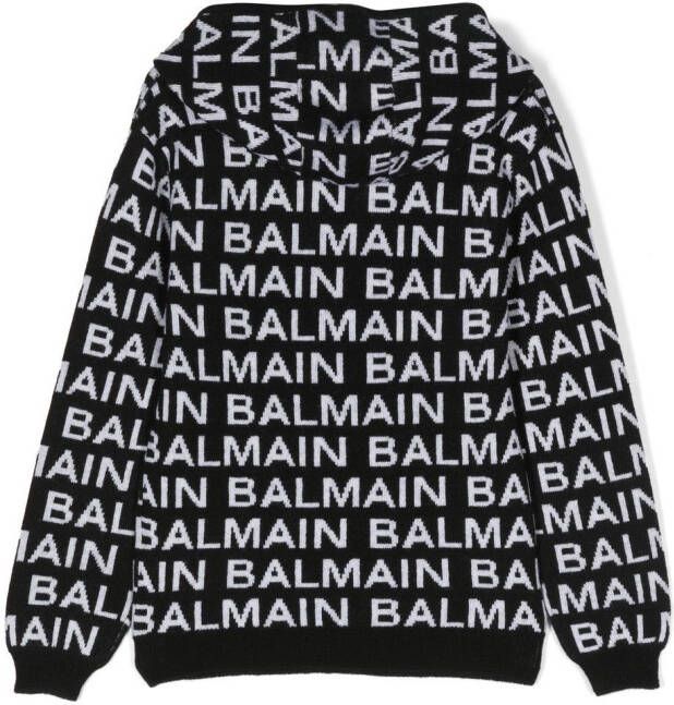 Balmain Kids Intarsia trui Zwart