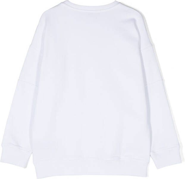 Balmain Kids Sweater met logoprint Wit