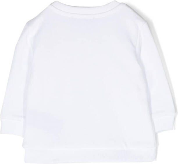 Balmain Kids Sweater met logoprint Wit