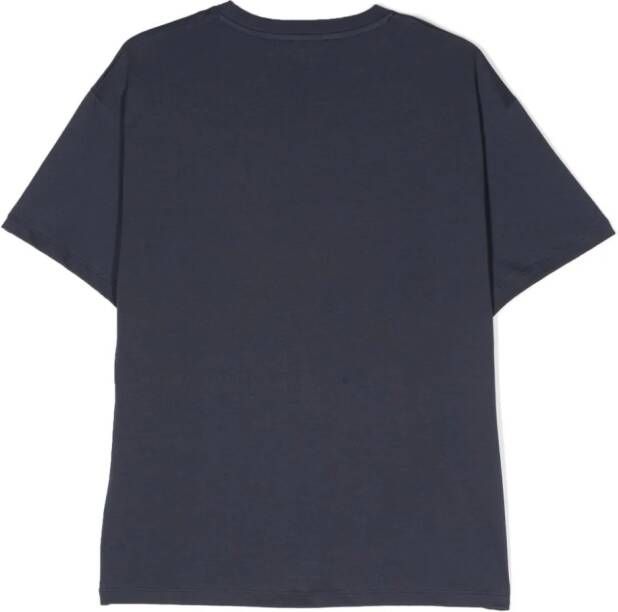 Balmain Kids T-shirt met logoprint Blauw