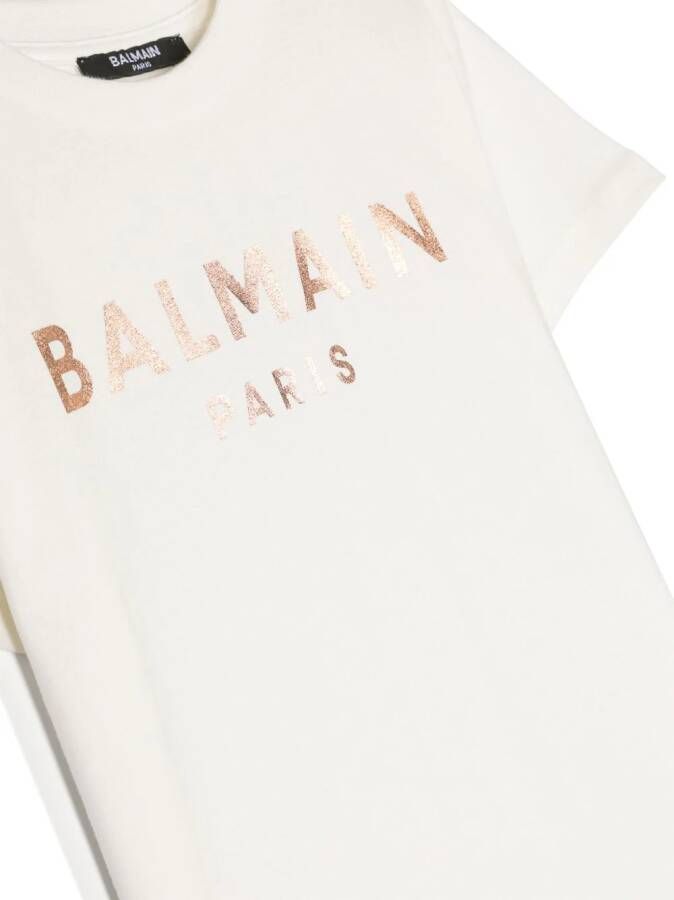 Balmain Kids T-shirt met logoprint Wit