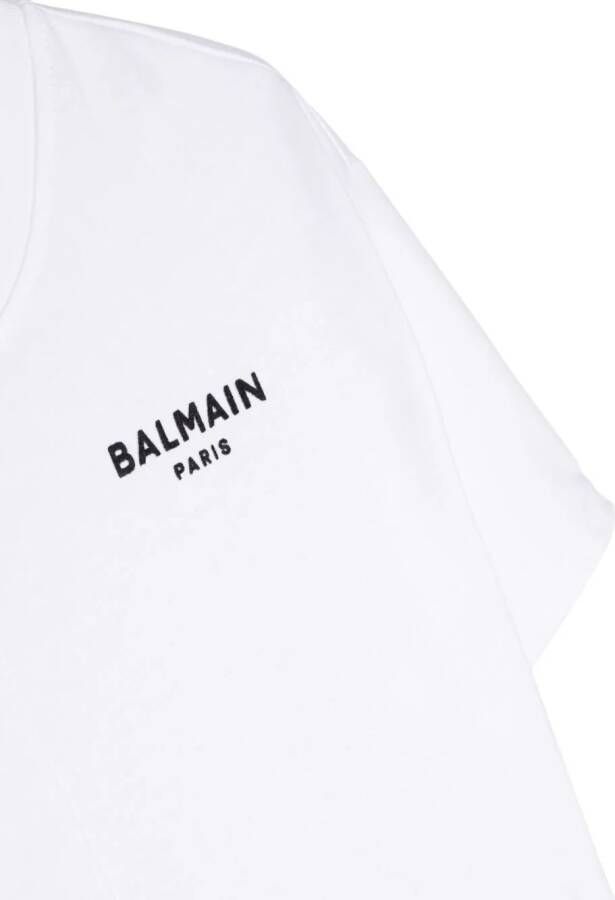 Balmain Kids T-shirt met logoprint Wit