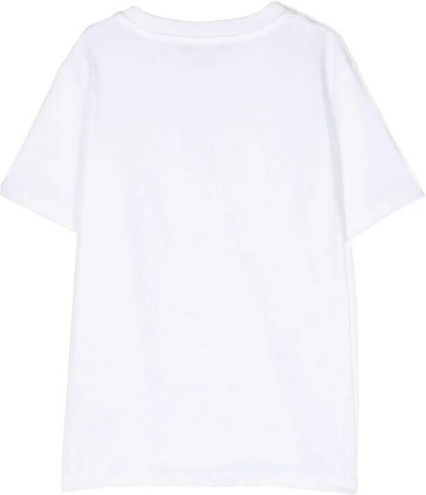 Balmain Kids T-shirt met geborduurd logo Wit