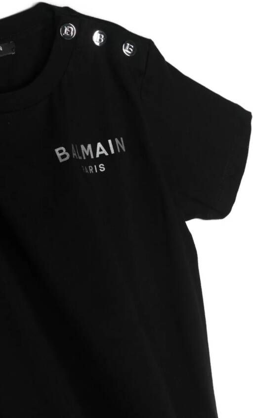 Balmain Kids T-shirt met logoprint Zwart