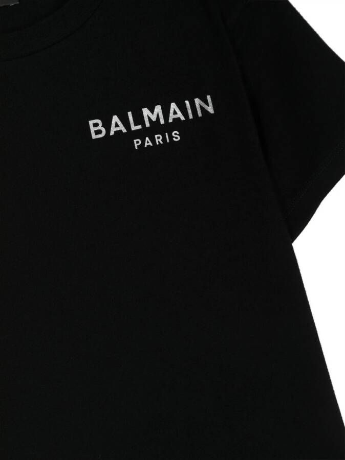 Balmain Kids T-shirt met logoprint Zwart