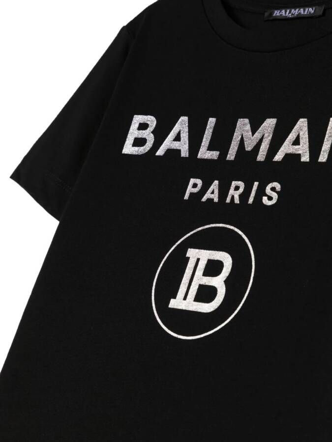 Balmain Kids T-shirt met logoprint Zwart