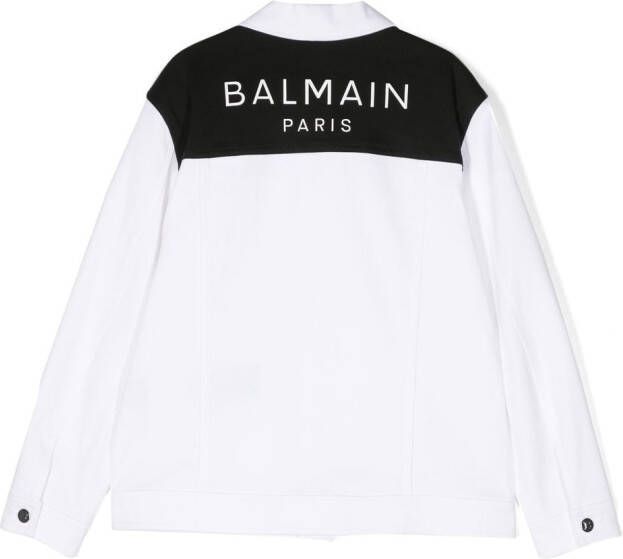 Balmain Kids Jack met logoprint Wit