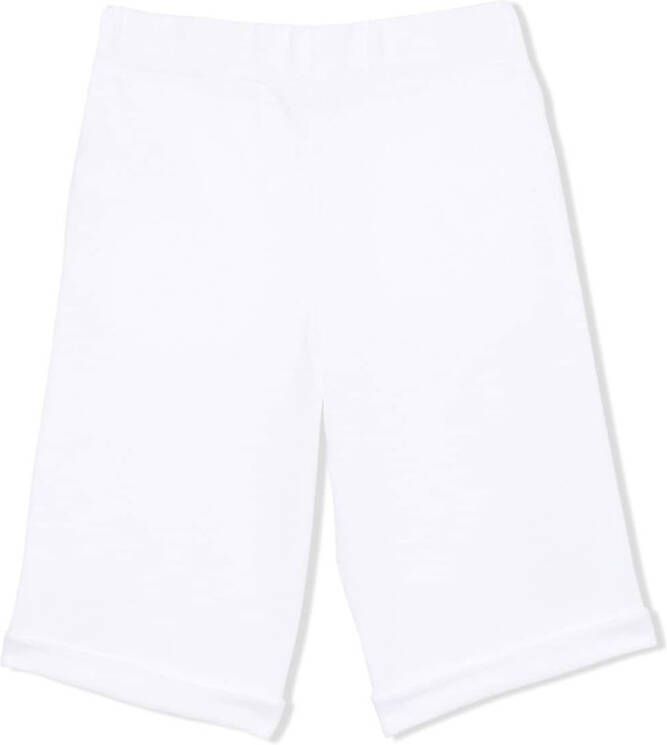 Balmain Kids Shorts met logoprint Wit