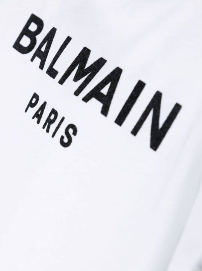 Balmain Kids T-shirt met logoprint Wit