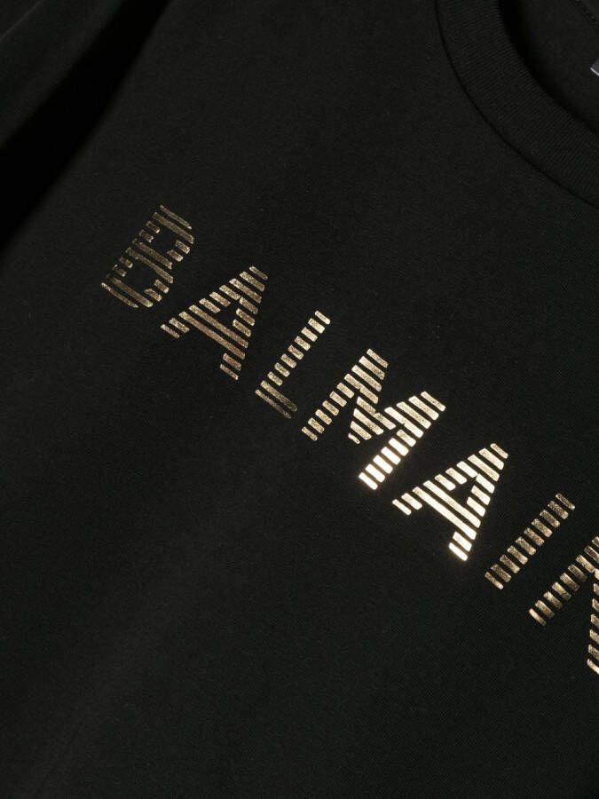 Balmain Kids T-shirt met logoprint Zwart