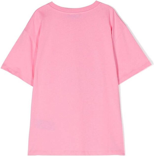 Balmain Kids T-shirt met logoprint Roze
