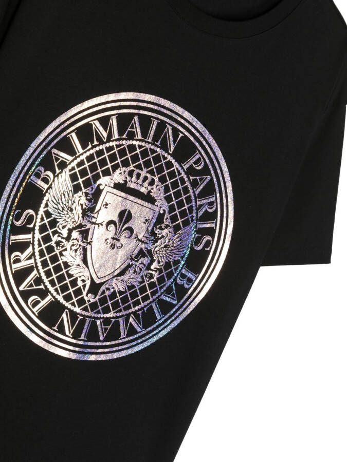 Balmain Kids T-shirt met logoprint Zwart