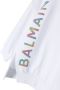 Balmain Kids Sweater met logoprint Wit - Thumbnail 3