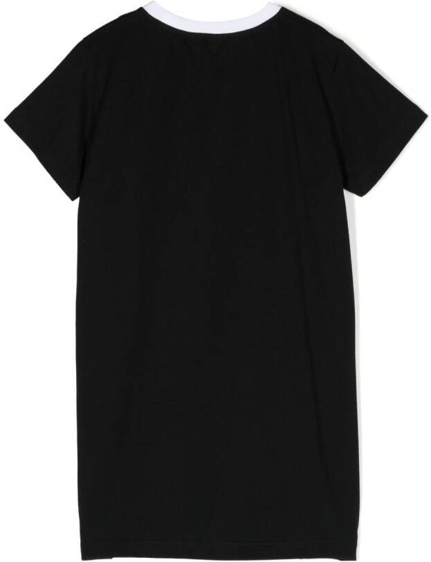 Balmain Kids T-shirtjurk met logoprint Zwart