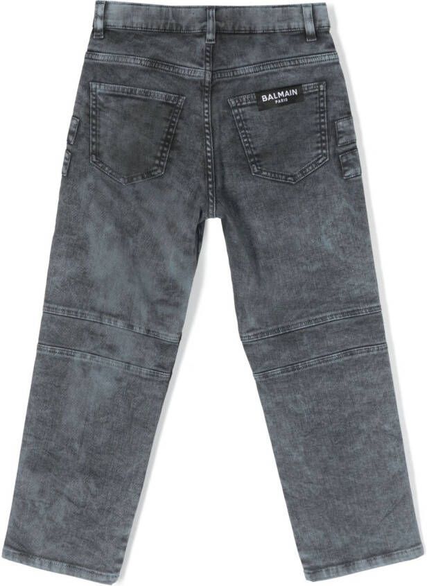Balmain Kids Jeans met vlakken Grijs