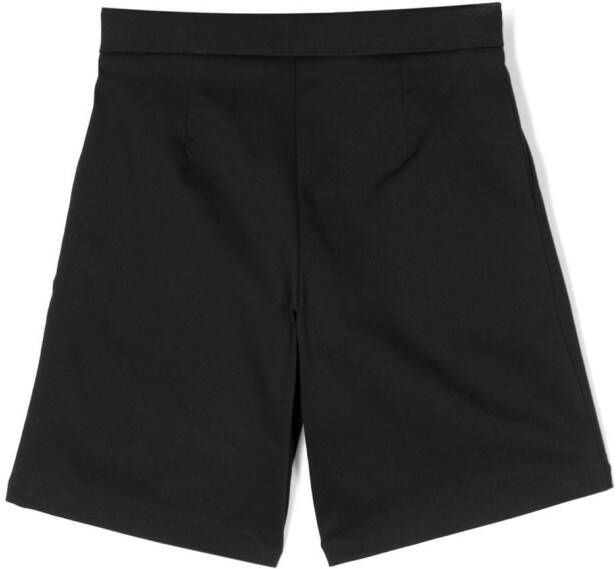 Balmain Kids Geplooide shorts Zwart