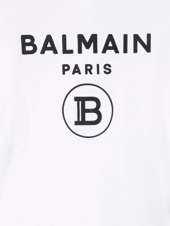 Balmain Kids Pyjama met logoprint Wit