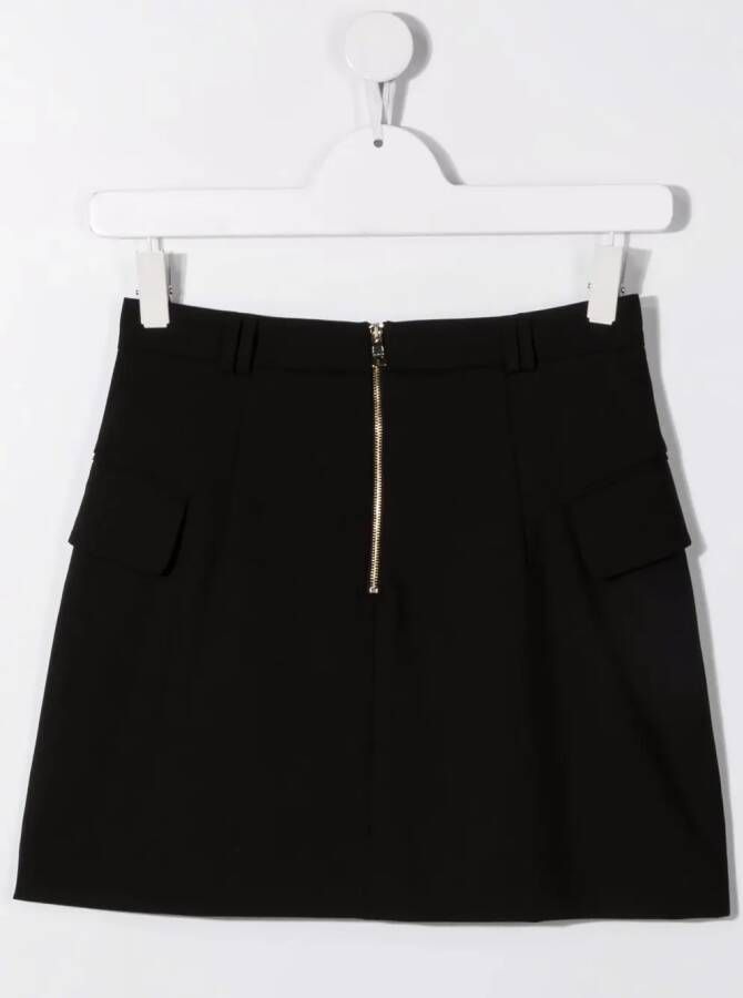 Balmain Kids Rok met logoplakkaat Zwart