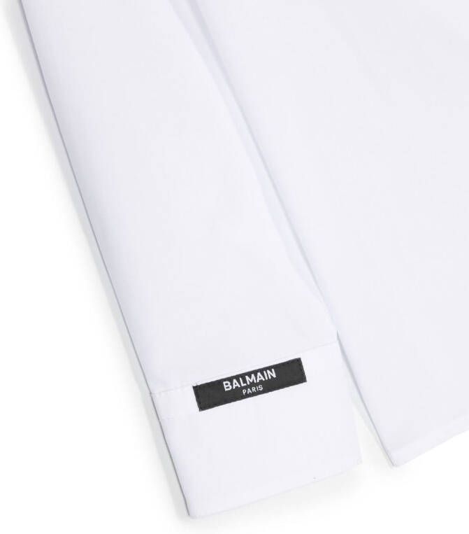 Balmain Kids Shirt met logopatch Wit