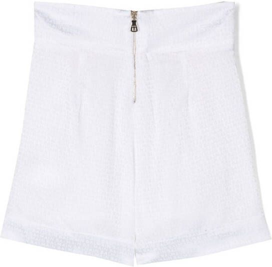 Balmain Kids Shorts met logoprint Wit