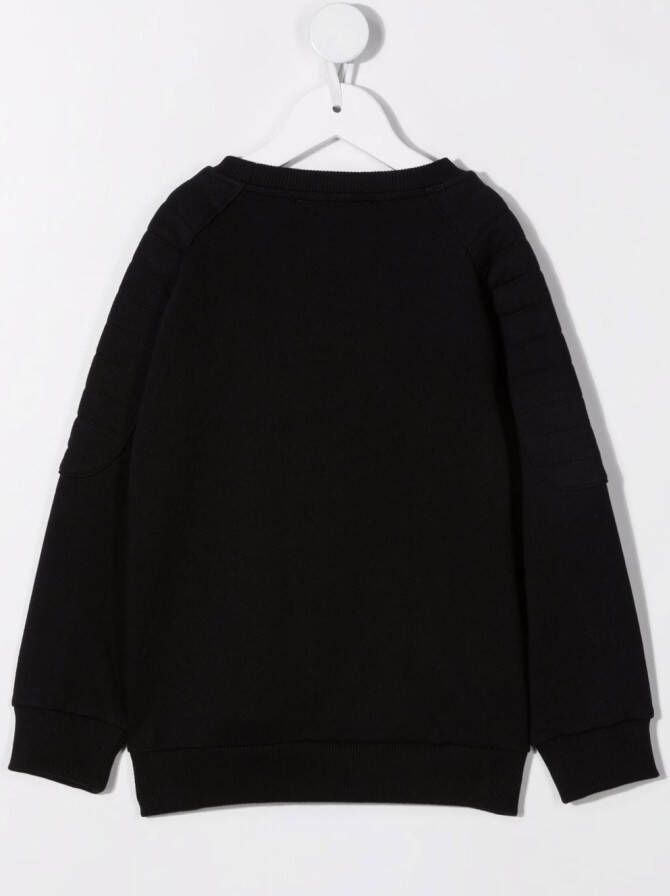Balmain Kids Sweater met logo Zwart