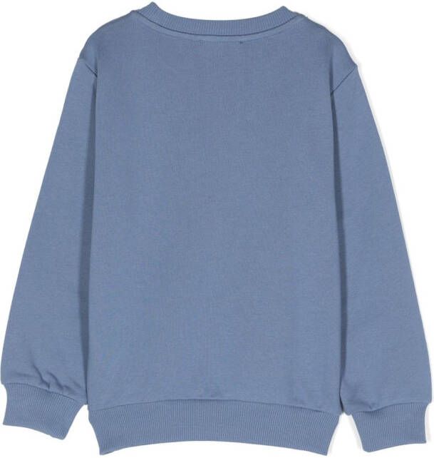 Balmain Kids Sweater met logoprint Blauw