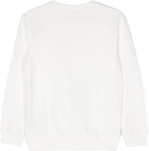 Balmain Kids Sweater met logoprint Wit