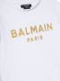 Balmain Kids T-shirt met geborduurd logo Wit - Thumbnail 3