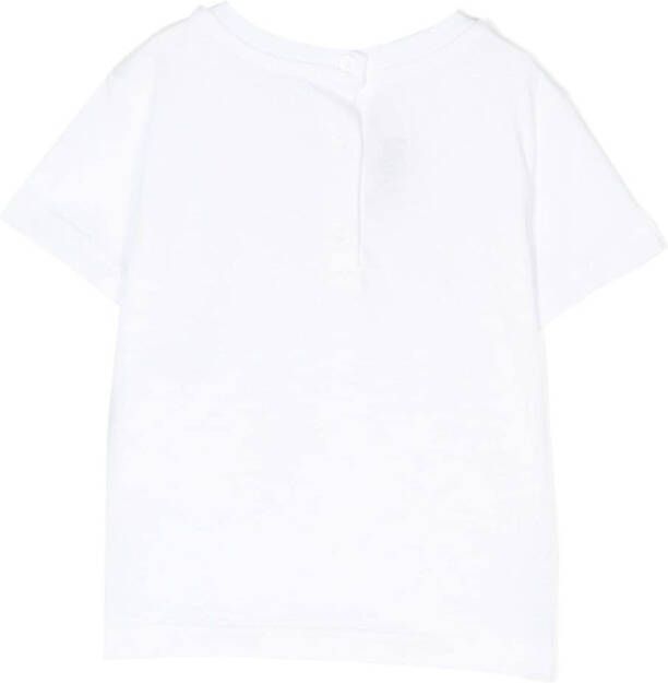 Balmain Kids T-shirt met geborduurd logo Wit