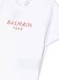 Balmain Kids T-shirt met geborduurd logo Wit - Thumbnail 3