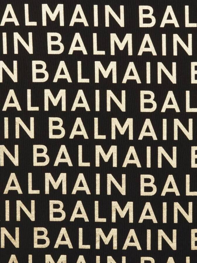 Balmain Kids T-shirt met logo Zwart