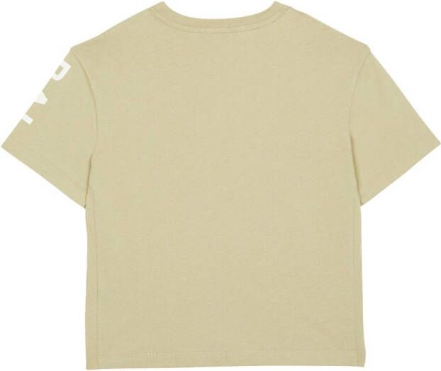 Balmain Kids T-shirt met logoprint Beige