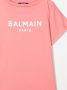 Balmain Kids T-shirt met logoprint Roze - Thumbnail 3