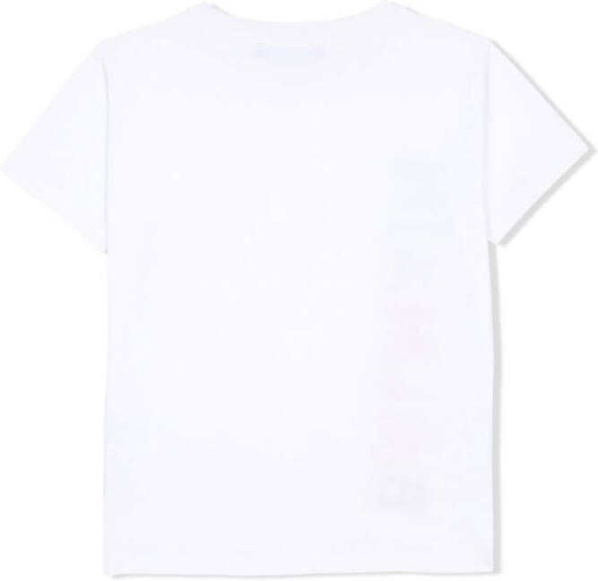 Balmain Kids T-shirt met logoprint Wit