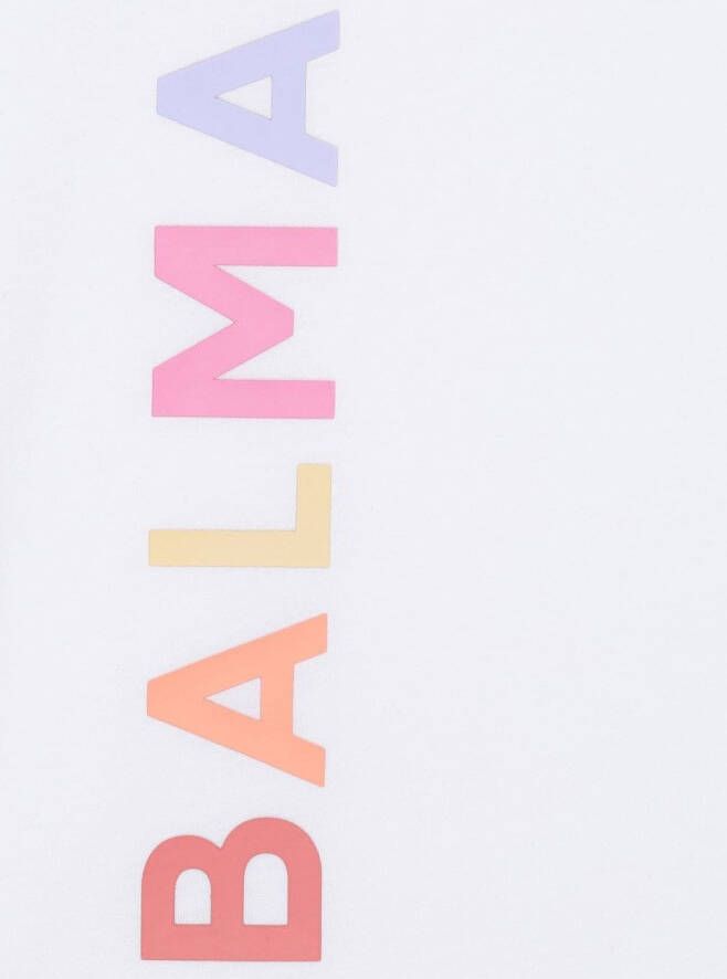 Balmain Kids T-shirt met logoprint Wit