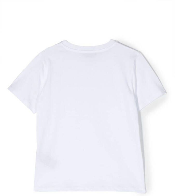 Balmain Kids T-shirt met logoprint Wit